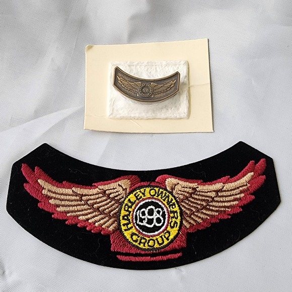 Harley Owners Group Other - Harley Owners Group HOG 1998‎ Patch & Pin Set Motorcycle Biker Vest NOS Rare OG